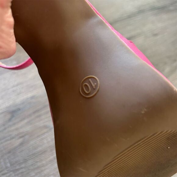 Wild Fable Platform Slingback Sandals Pink Size 10 High Block Heel Party Shoes - Picture 5 of 10